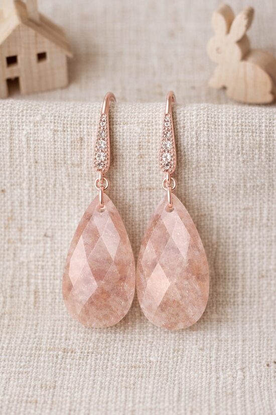 Ķiršu kvarca piliena auskari